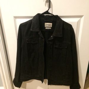 Black denim jacket